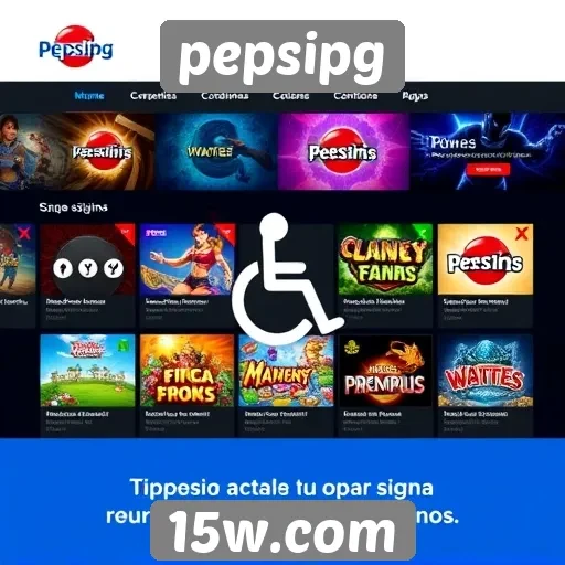 Acessibilidade no site de jogos pepsipg